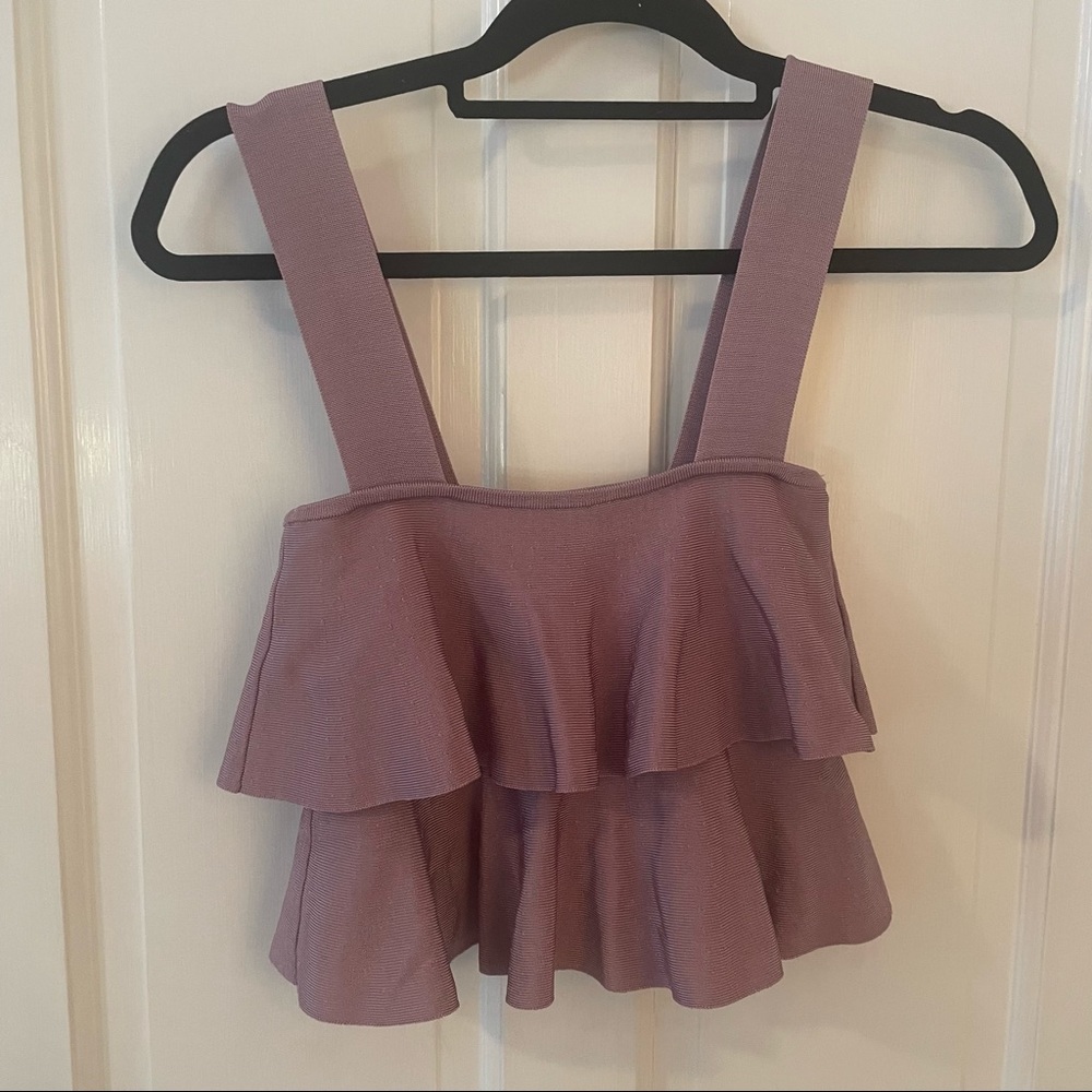 Zara Purple Tiered Top